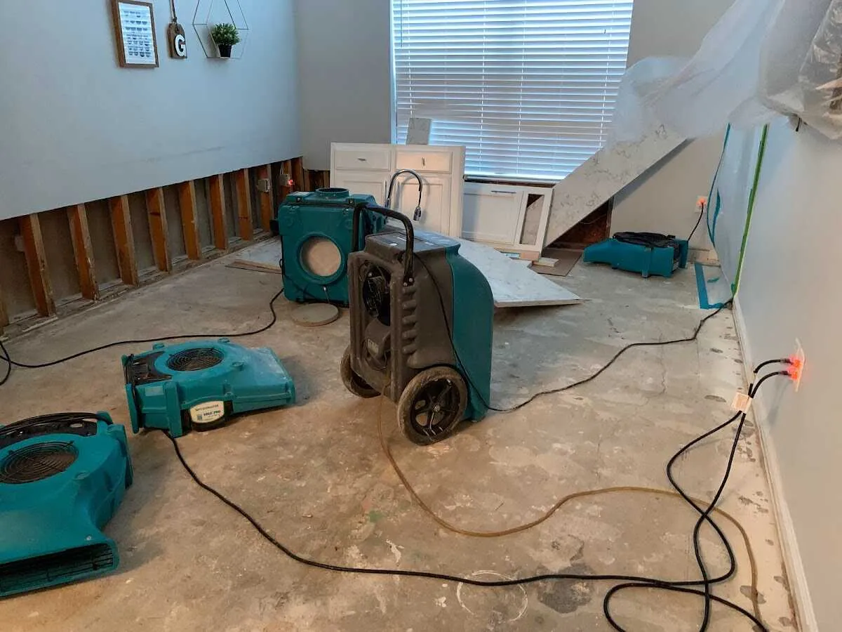 Dehumidifier in flood-cut room for Water Extraction & Removal in Hidden Valley